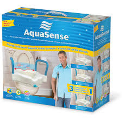 AMG 770-618 AQUASENSE 3-N-1 RAISED TOILET SEAT AMG 770-618 AQUASENSE 3-N-1 RAISED TOILET SEAT