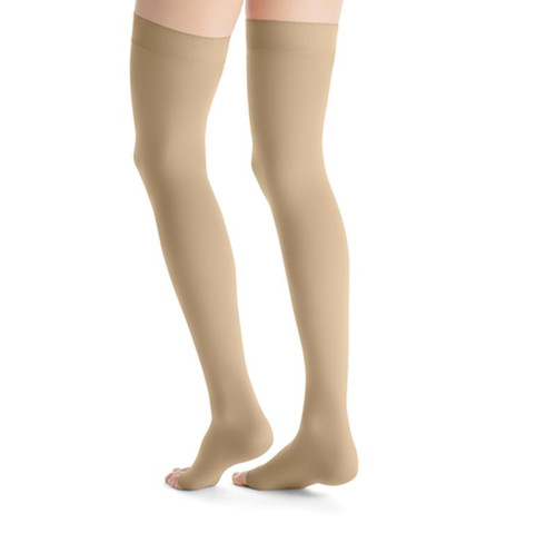 BSN - BSN 7523524 - PR/1 JOBST OPAQUE WOMEN, THIGH HIGH PETITE W/SIL DOT BAND, 30-40MMHG, LG, NATURAL, OPEN TOE