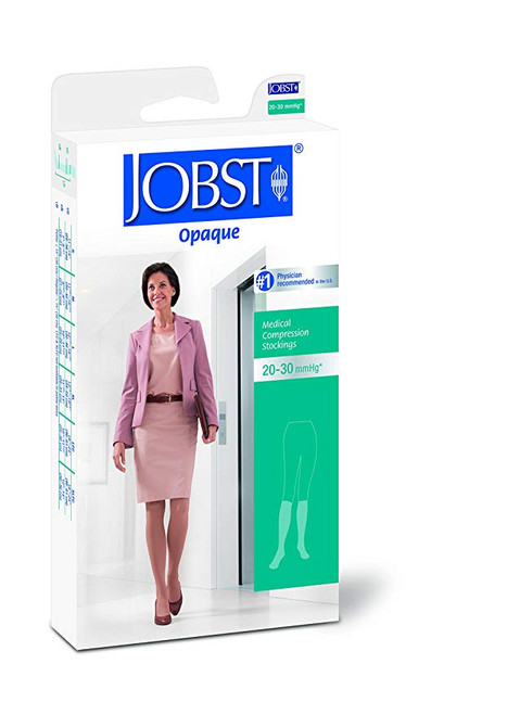 BSN-7848922 PR/1 JOBST OPAQUE WOMEN, KNEE HIGH, 20-30MMHG, LG, FULL CALF, NATURAL, CLOSED TOE