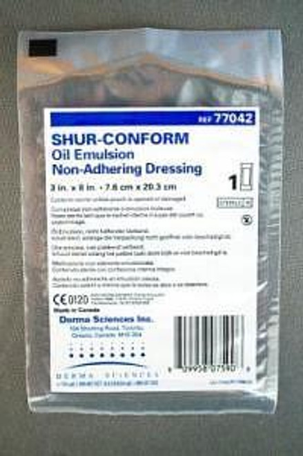 DUP 77042 BX/24 SHUR-CONFORMB OIL EMULSION NON-ADHERING DRESSING, 3" X 8" (DUP 77042) DUP 77042 BX/24 SHUR-CONFORMB OIL EMULSION NON-ADHERING DRESSING, 3" X 8" (DUP 77042)