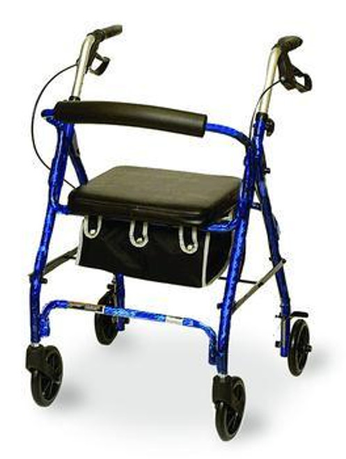 ISG 1028BL JUNIOR SIZE ROLLATOR WITH LOOP BRAKES AND BASKET, BLUE FLAME (NON-RETURNABLE) (ISG 1028BL) ISG 1028BL JUNIOR SIZE ROLLATOR WITH LOOP BRAKES AND BASKET, BLUE FLAME (NON-RETURNABLE) (ISG 1028BL)