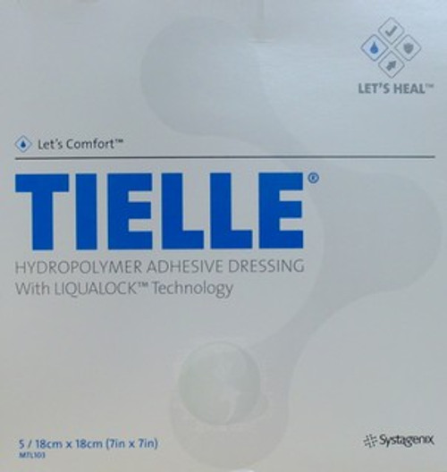 JNJ-MTL103 BX/5 TIELLE HYDROPOLYMER ADHESIVE DRESSING 18CM X 18CM