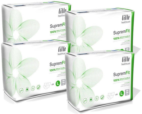 LILLE - LSFT7241BR - CS/4BG (20EA/BG) LILLE HEALTHCARE LILFIT SUPREM T2 MEDIUM MAXI TOTAL ISO ABSORBENCY 3370 ML
