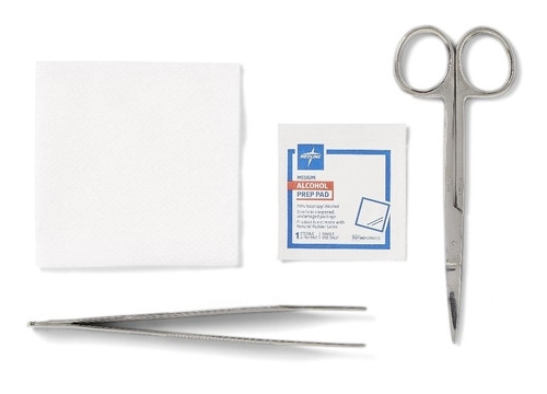 Medline MDS707555 SUTURE REMOVAL TRAY W/ LITTAUER WIRE SCISSORS