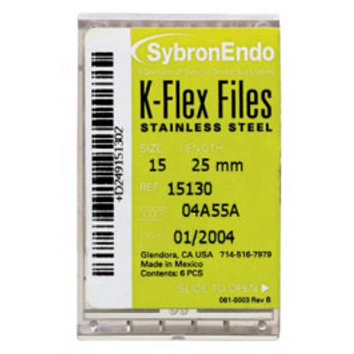 Kerr 821-4025 Sybron K-Flex Files Assorted 25mm #15-40 (Kerr 821-4025)