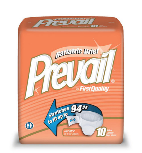 Briefs PREVAIL BARIATRIC B FITS UP TO 94" White CA/4 x 10s - (PV-094) (Prevail PV-094)