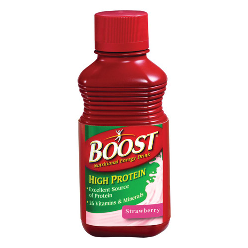 Nestle Nutrition 9523311 Boost High Protein Strawberry 237ml (8oz) bottles 24/Case Nestle Nutrition 9523311 Boost High Protein Strawberry 237ml (8oz) bottles 24/Case