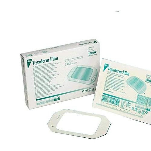 3M 1626W Tegaderm Dressing Frame Wound LF St Film 4x4-3/4" 50/Box