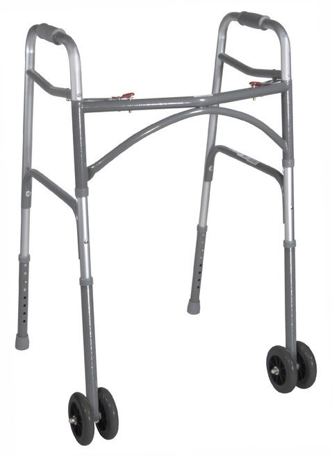 Drive 10220-1WW Bariatric Aluminum Folding Walker, Two Button (Drive 10220-1WW) Drive 10220-1WW Bariatric Aluminum Folding Walker, Two Button (Drive 10220-1WW)