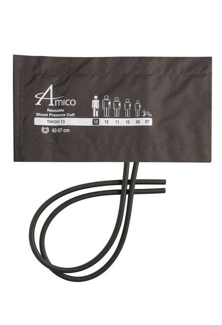 Amico CR2-LF13W-2 2-Piece Thigh Blood Pressure Cuff w/ 2 Tubes - w/ No Connectors Amico CR2-LF13W-2 2-Piece Thigh Blood Pressure Cuff w/ 2 Tubes - w/ No Connectors