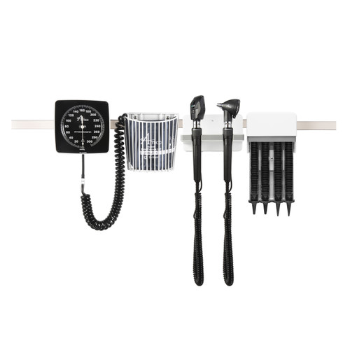 Amico DS-UF1-CLFL-DAX Fairfield Rail-Mounted Diagnostic Station with Ophthalmoscope, Otoscope, Specula Dispenser, Aneroid Amico DS-UF1-CLFL-DAX Fairfield Rail-Mounted Diagnostic Station with Ophthalmoscope, Otoscope, Specula Dispenser, Aneroid