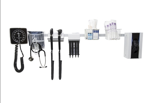 Rail-Mounted Diagnostic Station with Integrated Storage