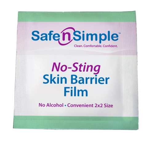Safe N Simple SNS80744 No-Sting Skin Barrier film - 2" x 2" , 100/box