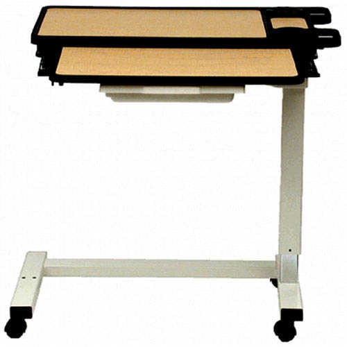 Novum 120ES Overbed Table, Split Top, Gas Assist, Molded Edge Novum 120ES Overbed Table, Split Top, Gas Assist, Molded Edge
