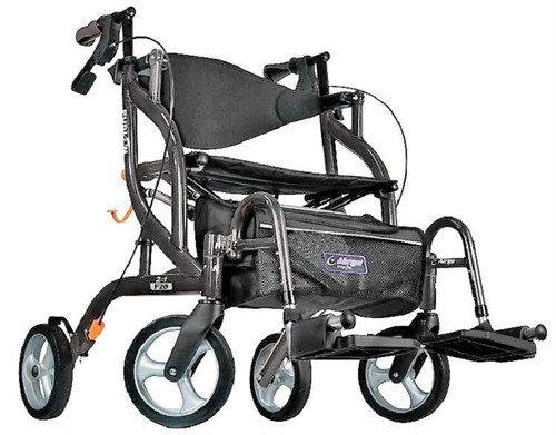 Airgo 700-935BK Fusion 2 in 1 Side-Folding Rollator & Transport Chair, 20", Black (Airgo 700-935BK) Airgo 700-935BK Fusion 2 in 1 Side-Folding Rollator & Transport Chair, 20", Black (Airgo 700-935BK)