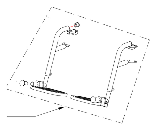 AMG 701-045 SWING AWAY FOOTREST-LEFT&RIGHT 1 PR (AMG 701-045)