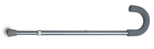 AMG 730-310 Round handle aluminum cane, Silver, Each