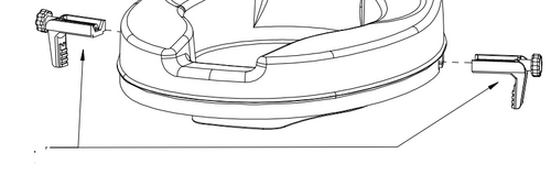 AMG A03-490 TIGHTENING CLAMP for TOILET SEAT 1PR (AMG A03-490)