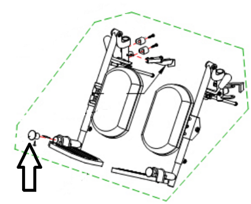AMG B02-342 RUBBER FOOTPLATE PLUG W/SCREW 1EA (AMG B02-342)