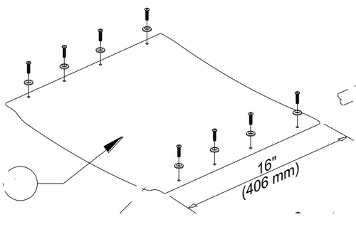 AMG B02-413N Seat 19 Inch x16 Inch with Hardware 1EA (AMG B02-413N)