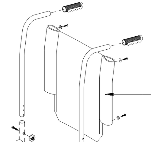 Airgo B02-456 Airgo Seat UPHOLSTERY 18x18.5 Inch Black Nylon w/hw (Airgo B02-456)