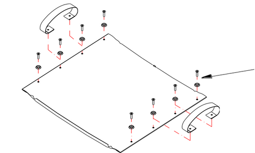 AMG B02-819 HARDWARE FOR SEAT UPHOLSTERY BLACK 1EA (AMG B02-819)