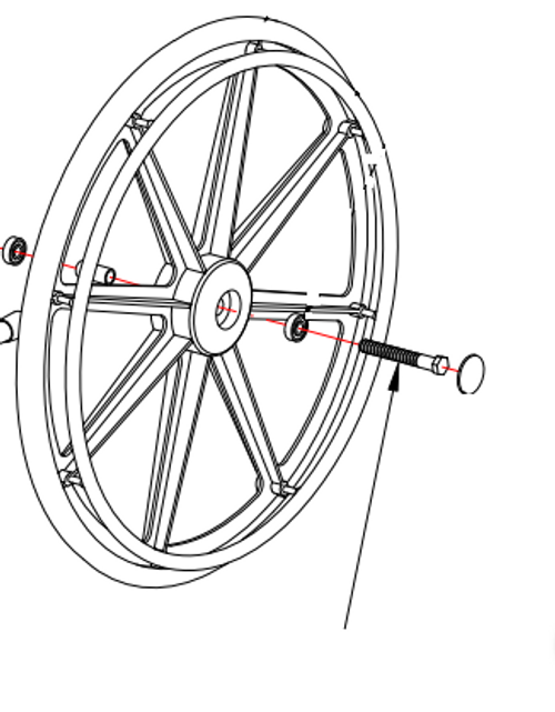 AMG B02-846 HARDWARE FOR 24 Inch WHEEL DA WC 1EA (AMG B02-846)