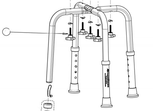 AMG B03-862 Hardware Set Aqua-Blue for 770-514 1/Each (AMG B03-862)