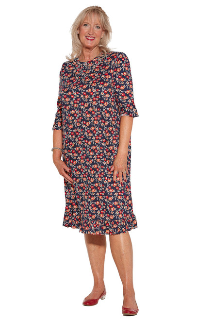 Ovidis 2-4301-58-2 Fashionable Dress - Navy , Romei , Adaptive Clothing , XS Ovidis 2-4301-58-2 Fashionable Dress - Navy , Romei , Adaptive Clothing , XS