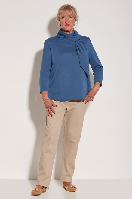 Ovidis 214131301873 Knit Top for Women - Blue, Suzie, Adaptive Clothing, L