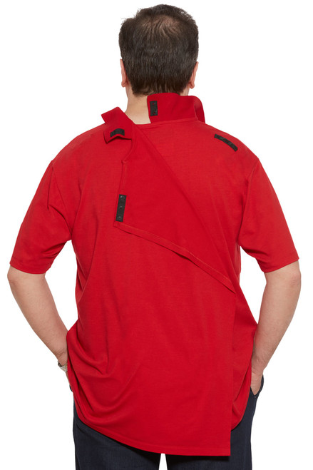 Ovidis 1-1101-20-3 Polo Shirt for Men - Red, Ralfie, Adaptive Clothing, L