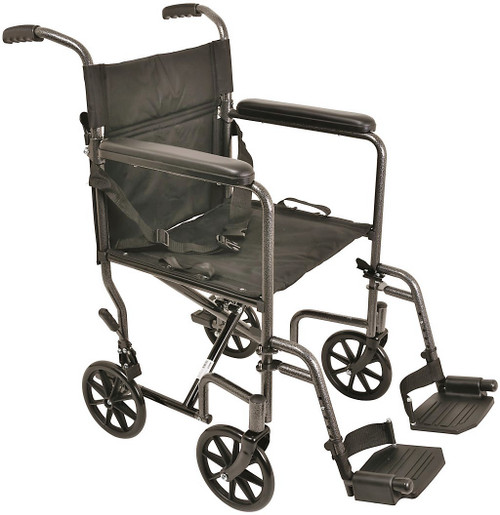 ProBasics TCS1916SV TRANSPORT CHAIR, STEEL 19", SILVER VEIN FINISH, Each