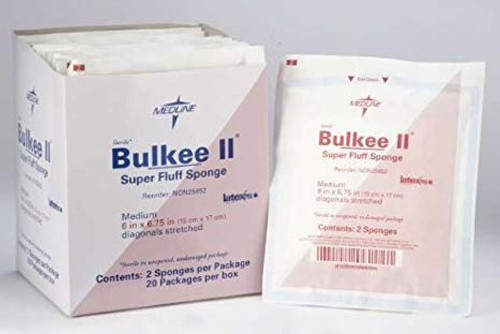 AMD NON25852 SPONGE GAUZE 6 x 6.75in SUPER FLUFF BULKEE STERILE CA/480 AMD NON25852 SPONGE GAUZE 6 x 6.75in SUPER FLUFF BULKEE STERILE CA/480