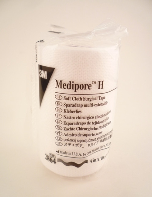 3M-2864-CA TAPE ADHESIVE MEDIPORE H SOFT CLOTH && 4in x 10yd CA/12rl