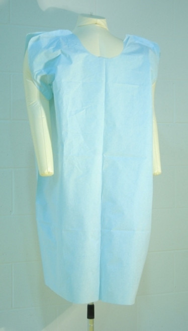 884-22842 FULL EXAM GOWN TPT 28 x 42in BLUE BACK OPENING CA/100