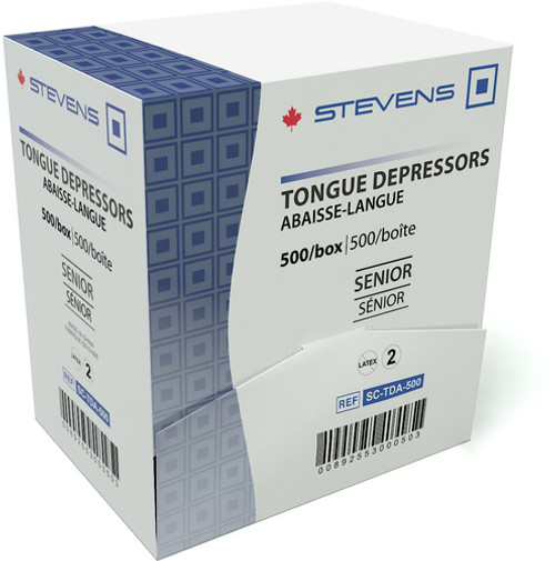 Stevens Tongue Depressor SENIOR WOODEN BOX/500 (SC-TDA-500)