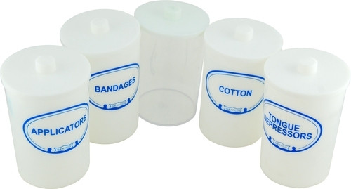 JAR SUNDRY PLASTIC OPAQUE LABELED w/COVERS ST/5 139-3455 JAR SUNDRY PLASTIC OPAQUE LABELED w/COVERS ST/5 139-3455