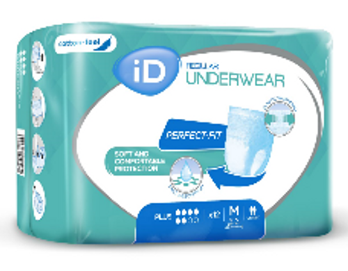 ID - ID 5531265140NA - CS/6 (12/PKG) ID UNDERWEAR PLUS, MEDIUM, 1200ML ABSORBENCY.