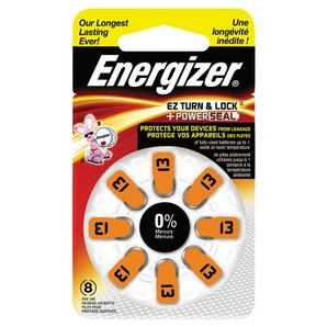 Medical Mart - DURA AZ13DP8 - PKG/8 ENERGIZER HEARING AID BATTERY SIZE 13 ZINC AIR