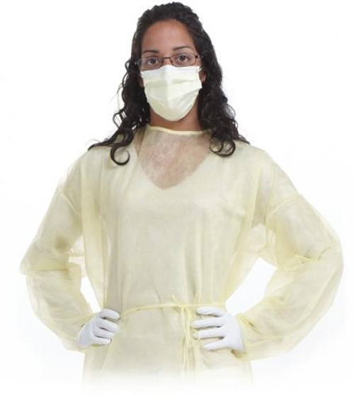 8010 Yellow Disposable Isolation Gown BX/50, BX 8010 Yellow Disposable Isolation Gown BX/50, BX