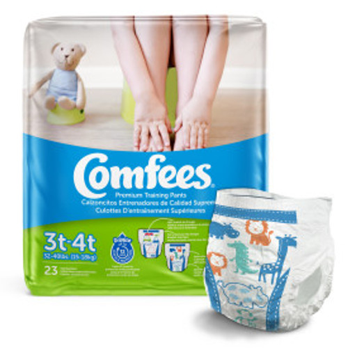 Attends - ATT CMF-B3 - 41545 - Comfees Boy Training Pants - Size 3 - 6 bags of 23