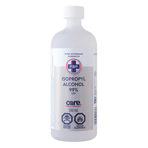 PSP Care Isopropyl Alcohol 99% USP, 500ml bottles, 4-pack PSP Care Isopropyl Alcohol 99% USP, 500ml bottles, 4-pack
