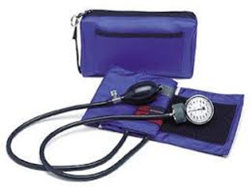AMG - AMG 106-358 - EA/1 COLOR PRO SPHYGMOMANOMETER,ADULT ROYAL BLEU LATEX FREE (10-16IN) WITH CARRY CASE (NON-RETURNABL