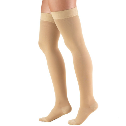 TRUFORM 8868BG Compression 20-30 mmHg Thigh-high, Closed-toe, Stay-up Beaded top, beige S-M-L-XL (8868BG)