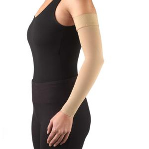 Truform 3316-BG LYMPHEDEMA Compression 15-20mmHg Arm sleeve w/dot top, beige S-M-L (3316-BG)