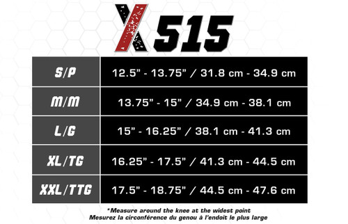 CSX X515 SPORTS BRACING knee sleeve, black S-M-L-XL-XXL (X515)