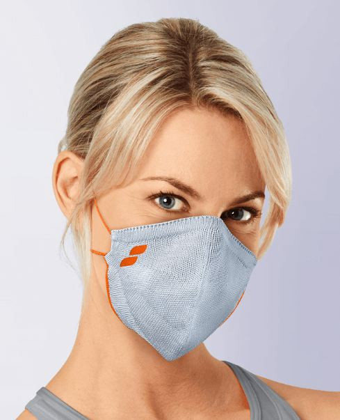 Sporlastic 7919 SP MOUTH-NOSE-MASK 3D flat knitting mask, One Size, Platinum