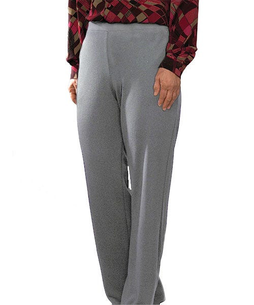 Silverts SV13410 Women's Pull On Elastic Waist Pants with Pockets Gray, Size=18P, SV13410-SV18-18P