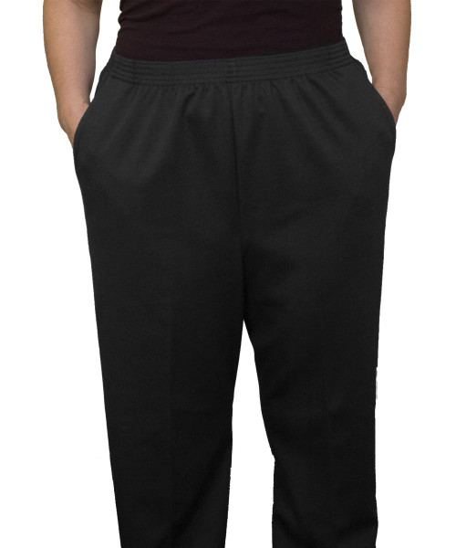 Silverts SV13410 Women's Pull On Elastic Waist Pants with Pockets Black, Size=6P, SV13410-SV2-6P