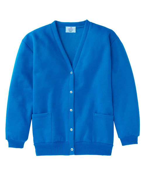 Silverts SV13690 Womens Fleece Cardigan - Two Pocket Button Front Cardigans Blue, Size=M, SV13690-SV15-M